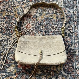 Excellent Cond Rebecca Minkoff Taupe Darren Convertible Crossbody Shoulder Bag